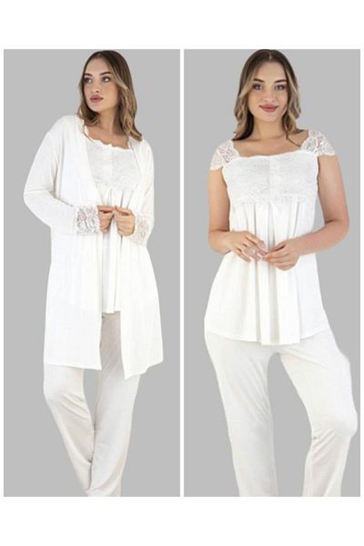 Duchesse 32001 Maternity 3-Piece Pajamas Dressing Gown Tk