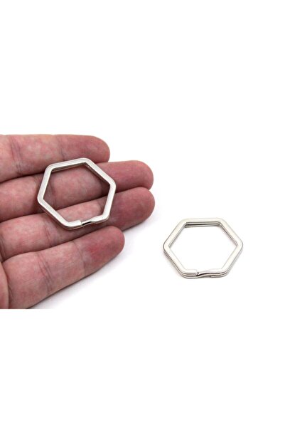 yfhobi 5 броя - 30x30 мм никелиран шестостенен пръстен за ключове