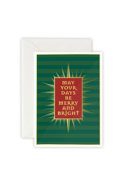 Paper Maper Co May Your Days Be Merry And Bright Tebrik Kartı Zarf Ve Sticker...