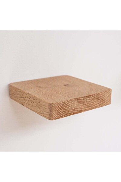 Master Hands 2'li Kayın Ahşap Bitki Rafı 18x18 Cm, Duvar Dekoru, Küçük Raf, D...