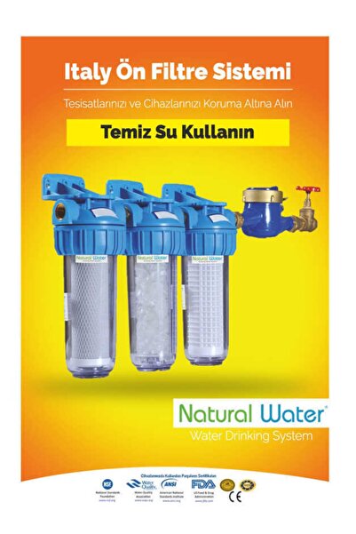 Nw Natural Water Atlas Ev Girişi Kireç Önleme Yıkanabilir Filtre Sistemi