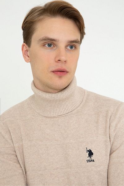 U.S. Polo Assn. Λευκό ανδρικό πουλόβερ