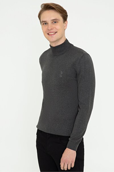 U.S. Polo Assn. Gri Erkek Kazak