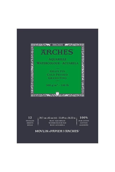 Arches Watercolor Block Notebook Cold Pressed 300g 12 Sheets A3