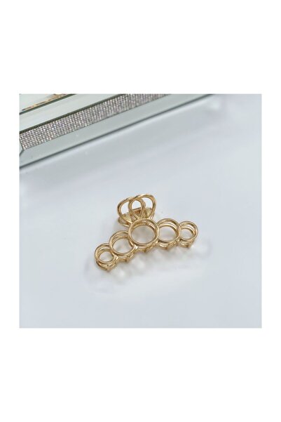 QUEEN AKSESUAR Gold Gold Small Metal Empty Balloon Ring Latch Buckle Women's Children
