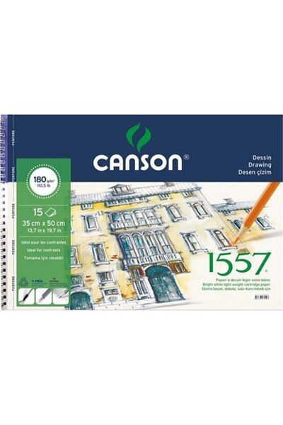 Canson 1557 Model Picture Notebook - 35x50 cm, 15 Yp, Gr 180