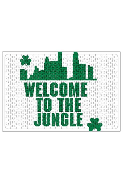 Baskı Dükkanı بوسطن سلتكس مرحبا بكم في الغابة أحجية الصور المقطوعة المكونة من...