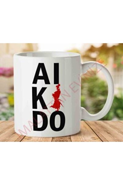 ART HEDİYE كوب مطبوع عليه نص أيكيدو على الجانبين