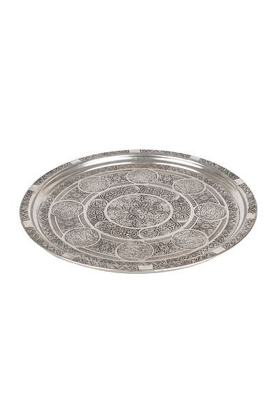 DMT COPPER HOME صينية حناء مصنوعة يدويًا من النحاس العثماني من Gaziantep مقاس 34 سم الوزن: 0.600 جرام نموذج عتيق