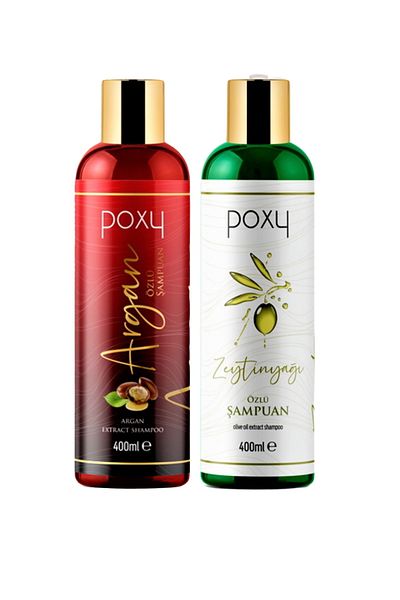 Poxy Argan Extract Care Shampoo - 400 Ml Olive Oil Extract Shampoo