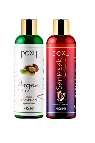 Poxy 400 Ml Special for Closed Hair and All Hair Argan and Garlic Extract Shampoo
