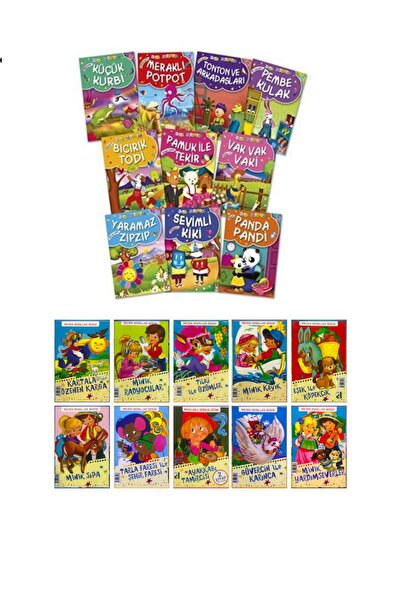 Timaş Çocuk Timaş Mini Masallar Serisi 1. Ve 2. Set (20 Kitap)