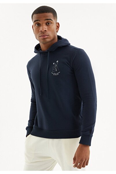 WESTMARK LONDON Organik Pamuklu Kapüşonlu Baskılı Hoodie