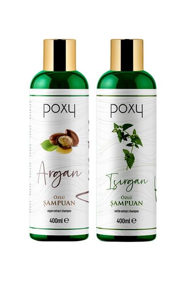 Poxy 400 ml Argan Extract Nettle Shampoo - For All Hair