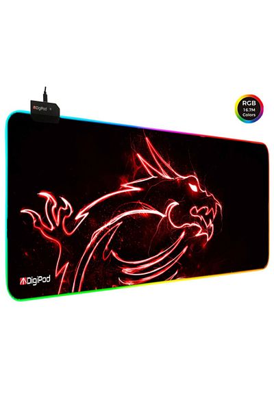Digipod لوحة ماوس ألعاب RGB لوحة ماوس ألعاب RGB مقاس 70x30 Xl لوحة ماوس ألعاب RGB قاعدة مضادة للانزلاق 4 مم