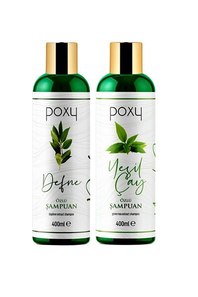 Poxy Green Tea Extract Laurel Shampoo 400 ml - Special for Fine Hair