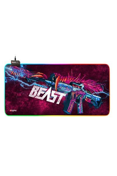 Digipod لوحة ماوس ألعاب RGB لوحة ماوس ألعاب RGB 90x40 Xxl لوحة ماوس ألعاب RGB قاعدة مضادة للانزلاق 4 مم
