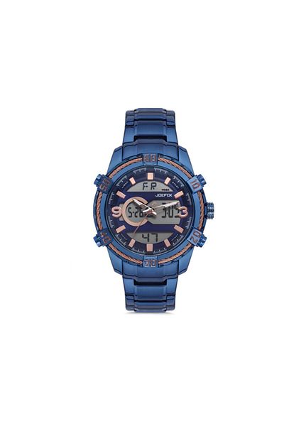 Joefox Steel Men's Wristwatch Digital And Analog Waterproof
