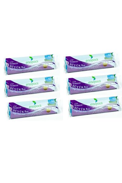 ERSOPACK Domestic Large Garbage Bag 65x80cm 6 Rolls 60 Pieces Garbage Bags