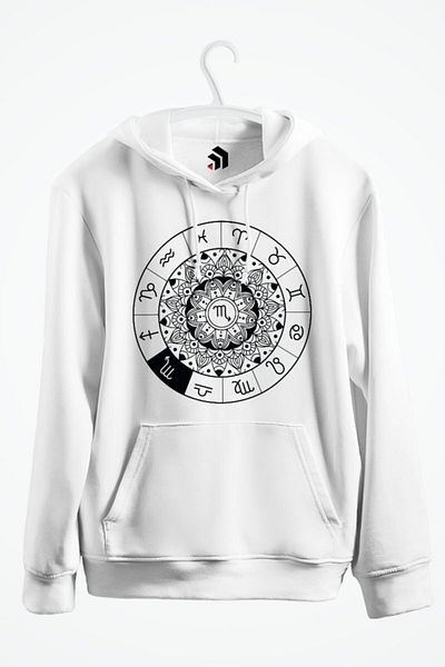 karikatürstore Scorpio Scorpio Printed Hooded Sweatshirt