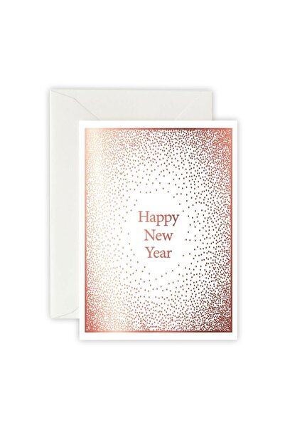 Happy New Year Tebrik Kartı Zarf ve Sticker Set