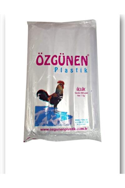 Genel Markalar Şeffaf Bakkaliye Torbası 3 Kg'lık. Üçlük Naylon Bakliyat Torbası (1 KG)