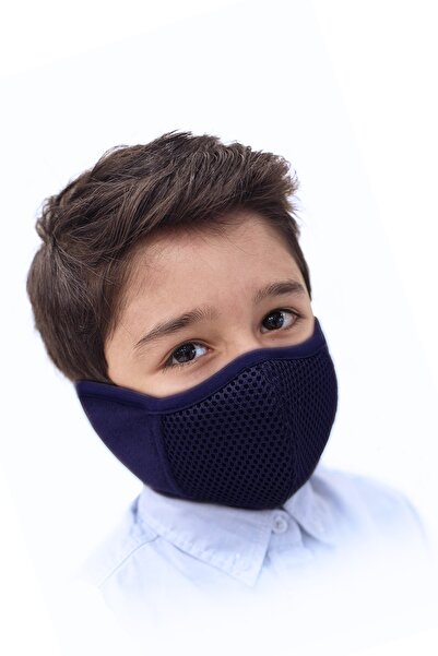 HOTMASK Yıkanabilir Kış Maskesi Lacivert Renk Çocuk Modeli
