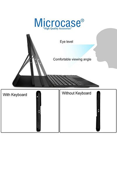 Microcase Huawei Matepad 11 Uyumlu 2021 Bluetooth Touchpad Klavye + Standlı Kılıf - Bkk5
