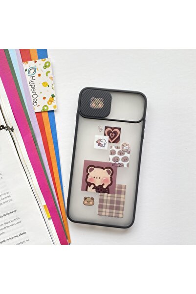 WANNA PROTECT Xiaomi Redmi Note 8 Kamera Korumalı Sürgülü Baskılı Silikon Kılıf