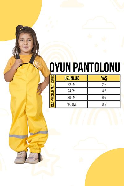 Belkızın Atölyesi Yellow Kids Play Pants