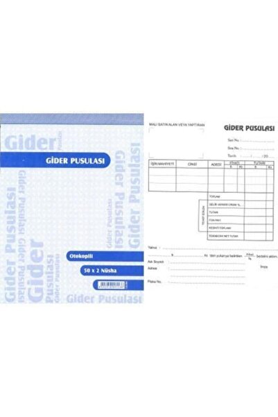 ÖZKAN GİDER PUSULASI MAKBUZU OTOKOPİLİ 50X2 NUSHA 6 ADET