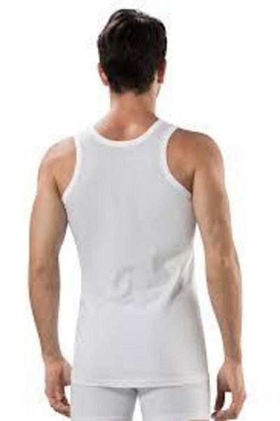 A&K ZÜMRA Men's Strappy Undershirt Cotton White Single Pack