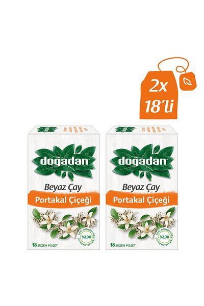 Doğadan شاي أبيض بزهر البرتقال 18 قطعة × 2
