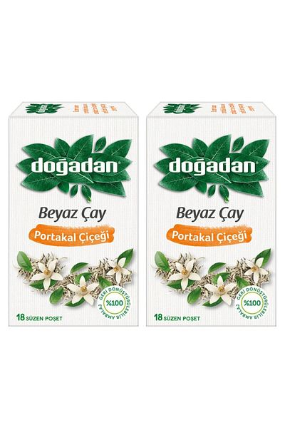 Doğadan شاي أبيض بزهر البرتقال 18 قطعة × 2
