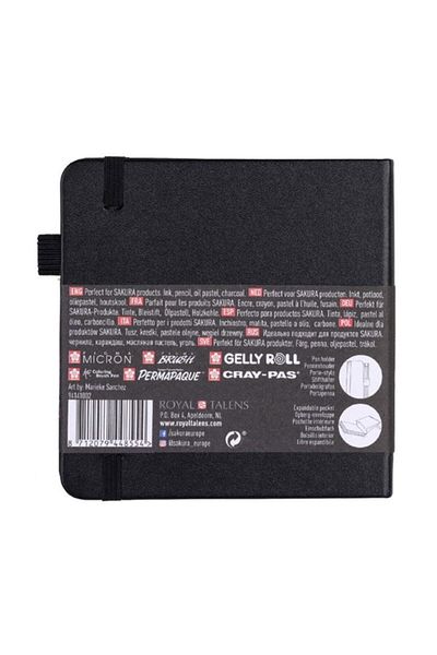Sakura Sketch Book Black Paper 140g 80 Sheets 12x12cm