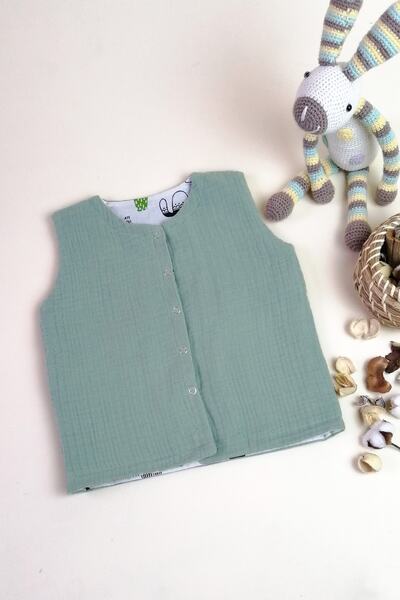 la mure baby 100% Organic Muslin Baby & Kids Vest Two-Way