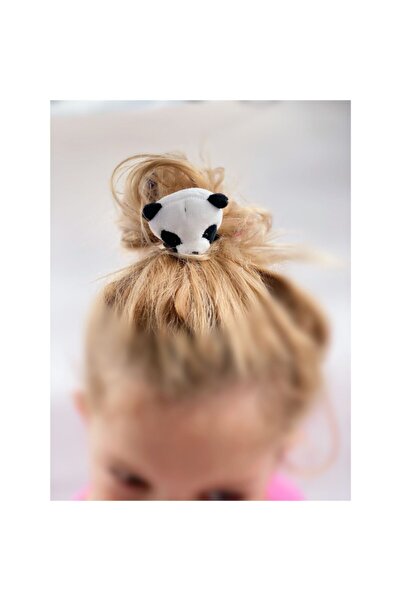 QUEEN AKSESUAR Сладко пухкаво панда 3D плюшено черно и бяло кадифено за възра...