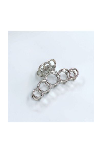 QUEEN AKSESUAR Silver Gray Small Metal Empty Balloon Ring Latch Buckle Women's Children