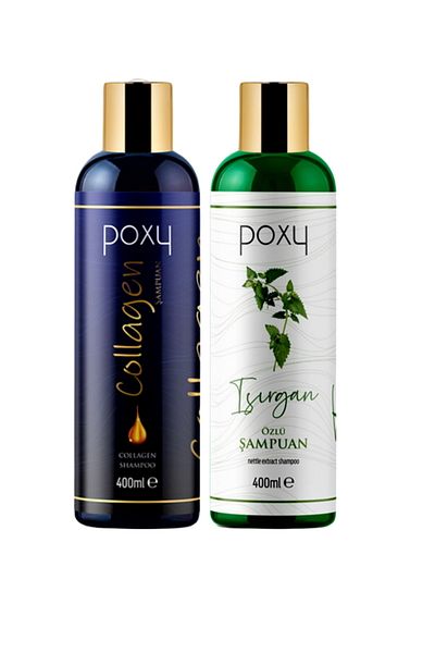 Poxy 400 Ml Collagen and Biotin Shampoo - Nettle Extract