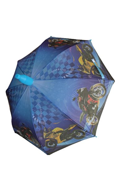 EZMK EV GEREÇLERİ Erkek Çocuk Mavi Pvc Kılıflı Şemsiye, Otomatik Mekanizma, D...