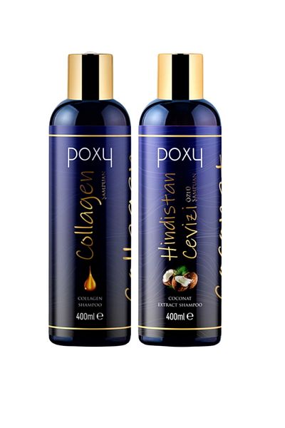 Poxy Collagen and Biotin 400 Ml Shampoo - Coconut Extract