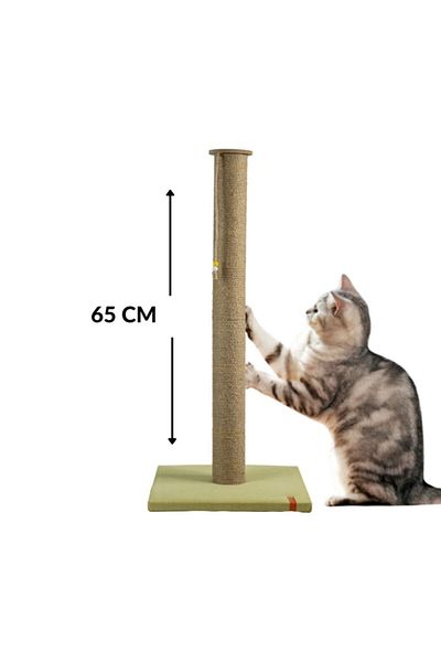 PUGALO 65 Cm Large Cat Scratching Board Long Scratching Board with Catnip Pistachio Green