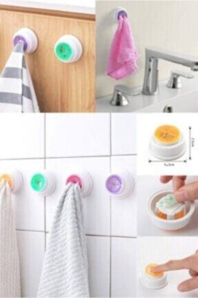 BFC TRADİNG Σετ 2 τεμαχίων Αυτοκόλλητη κρεμάστρα για πετσέτες κουζίνας με μηχ...