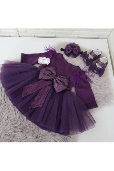 Almira Tasarım Deve Tüylü Doğumgünü Elbisesi