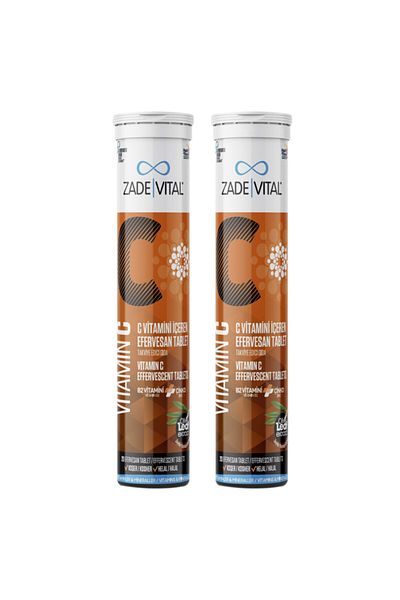 Zade Vital Vitamin C (2 BOXES) 40 Tablets (COMBINED WITH ZINCO, VITAMINE B2 AND OLYTHONE LEAVE EXTRESS)