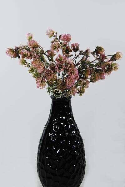 Lilac Home Yapay Çiçek Mor - Yeşil Yayla Çiçeği Demeti