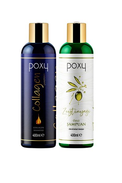 Poxy Collagen Biotin Olive Oil Extract Shampoo - 400 ml