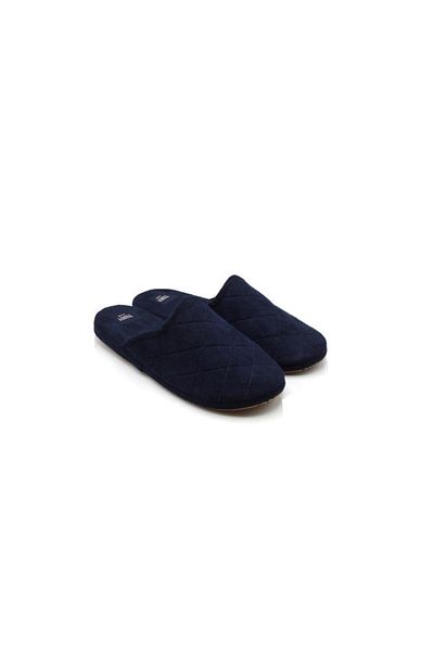 Twigy Ανδρικές παντόφλες σπιτιού Twigy Yy1072 Bako Navy Blue Silent Sole