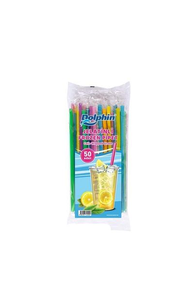 Dolphin 50 Pieces of Gelatin Frozen Straw