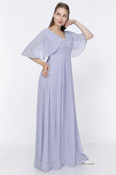 MODA LABİO Kadın Lila Melek Kol Elbise ML020300X